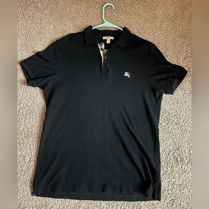 Black men’s burberry polo